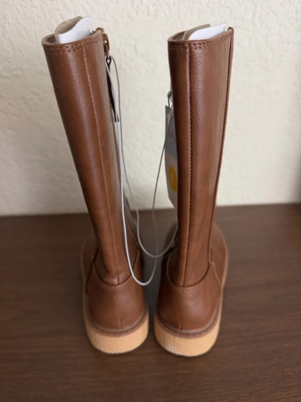 Cat & Jack Girls Alaina Boots Cognac size 1 new western , safari day at school
